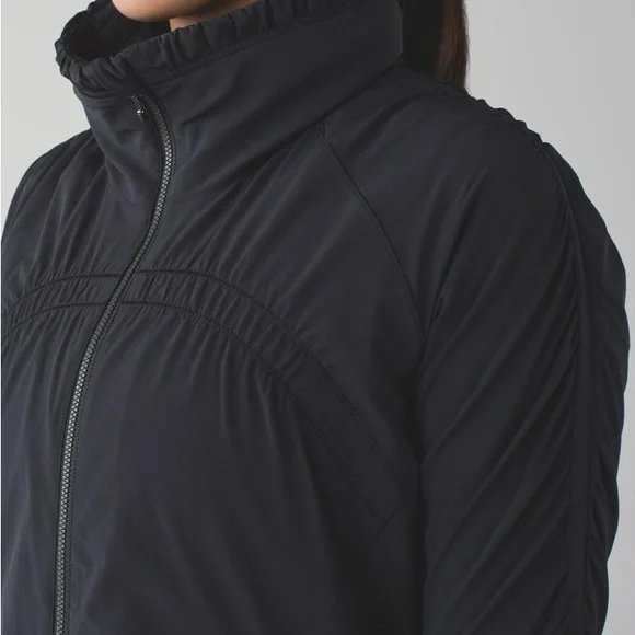 Lululemon Gather Me Slightly Black hooded windbreaker - Picture 3 of 10